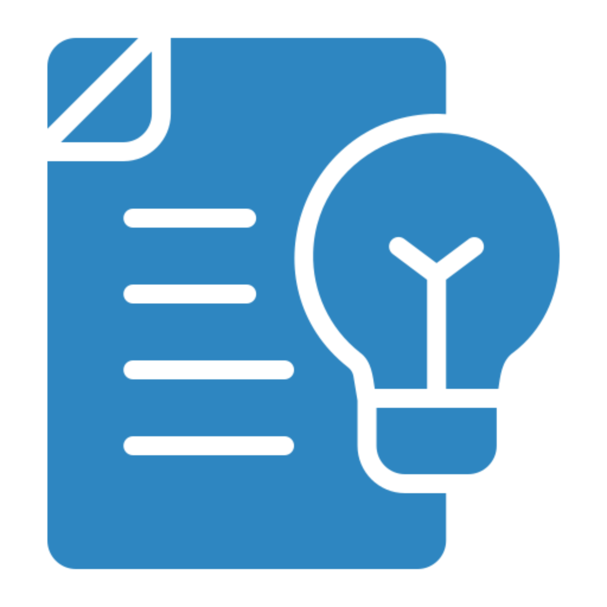 Document icon with light bulb design.